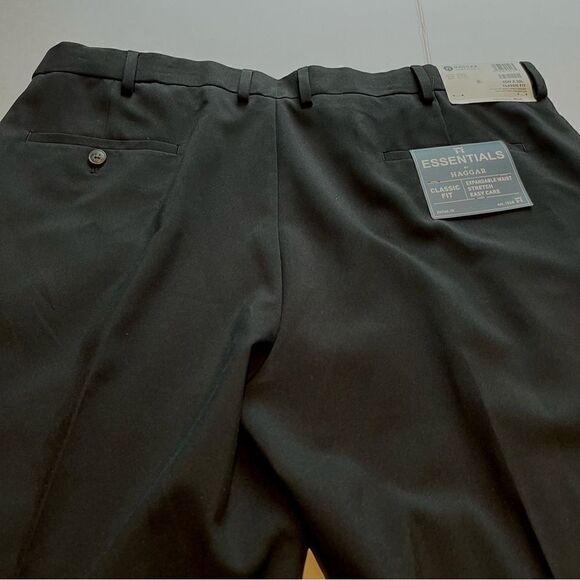 Men's Haggar Classic Fit Dress Slacks Black 40Wx30L - Picture 11 of 11
